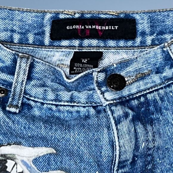 Vintage Gloria Vanderbilt Scooter Gang Monster Truck Jeans 12 27x30 #138 - Picture 2 of 10